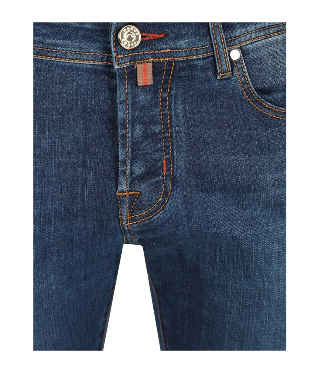 Jacob Cohen Logo Patch Slim-Fit Jeans