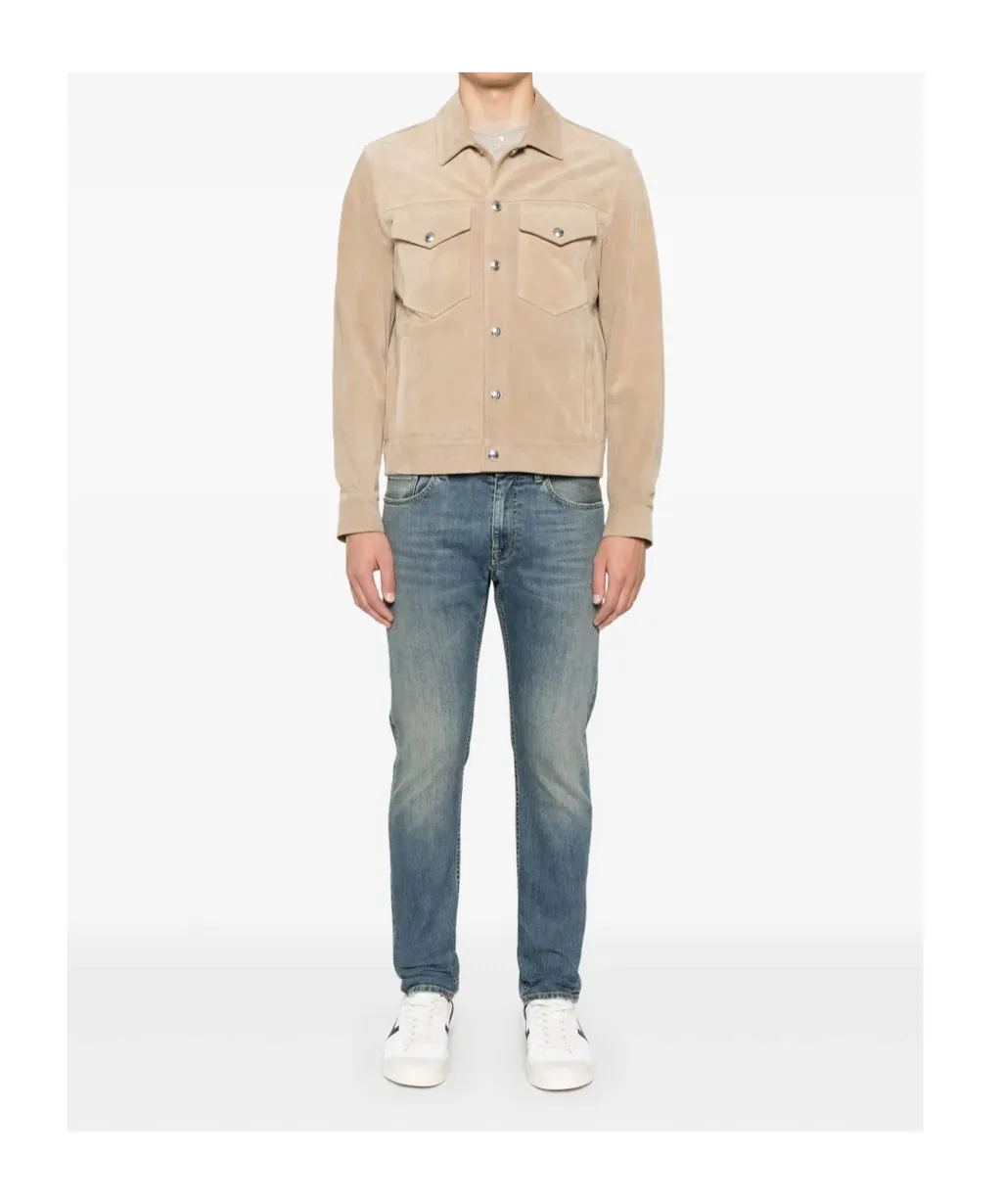Long Sleeve Leather Jacket