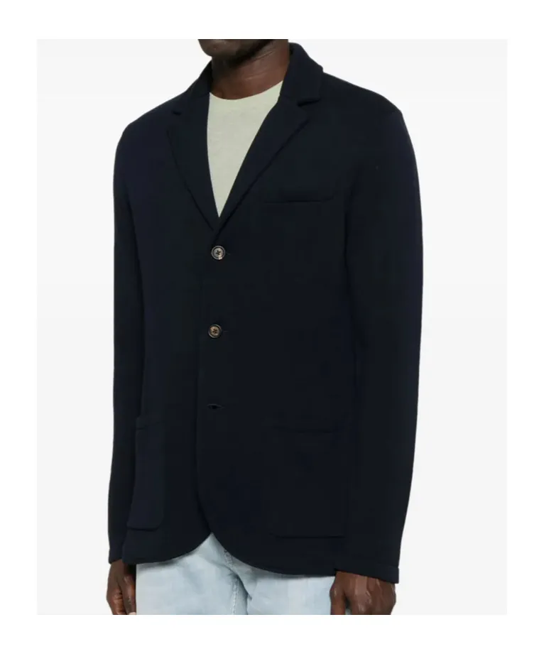 Single-Breasted Knitted Blazer