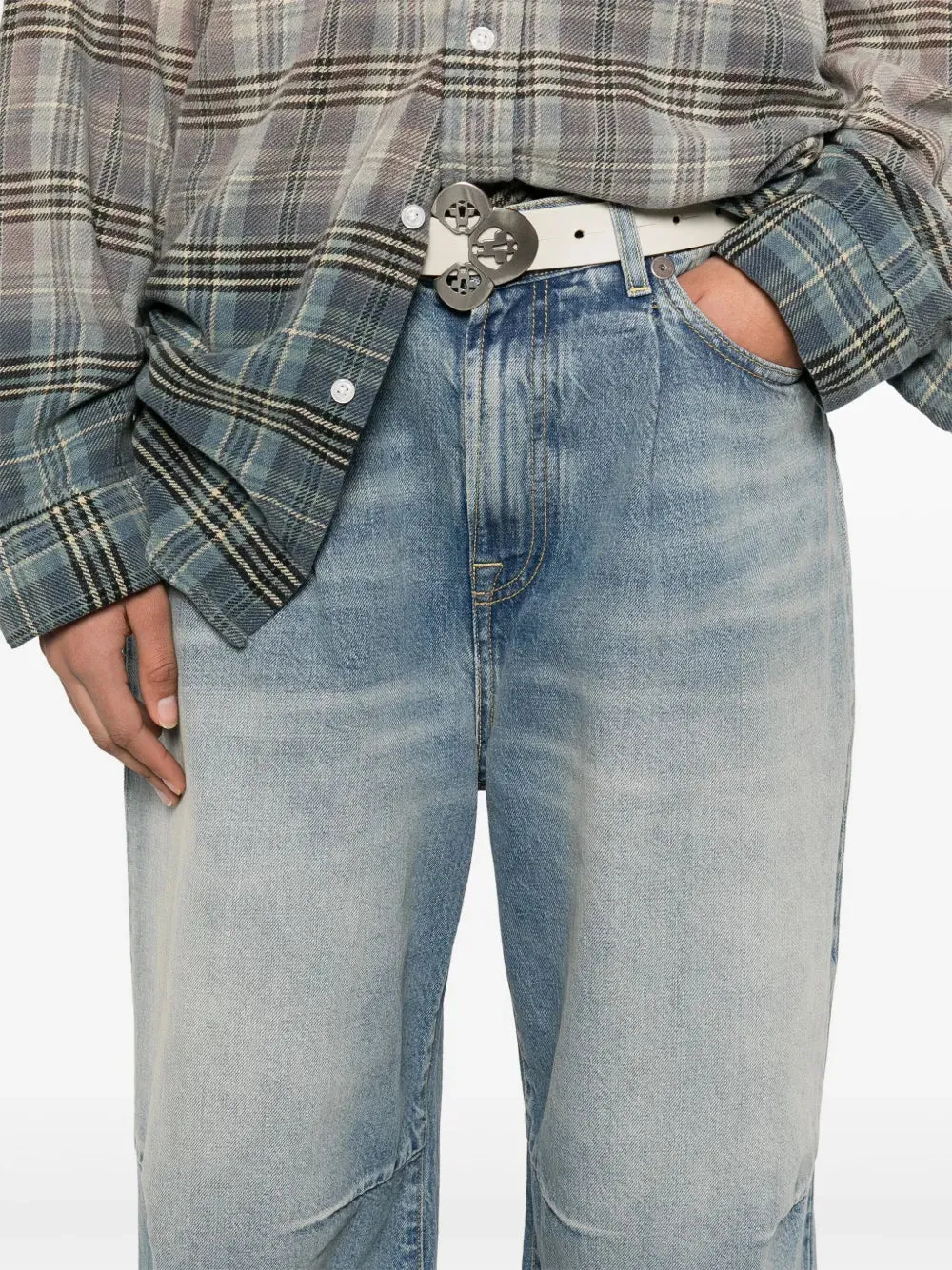 Belt Loop Denim Trousers