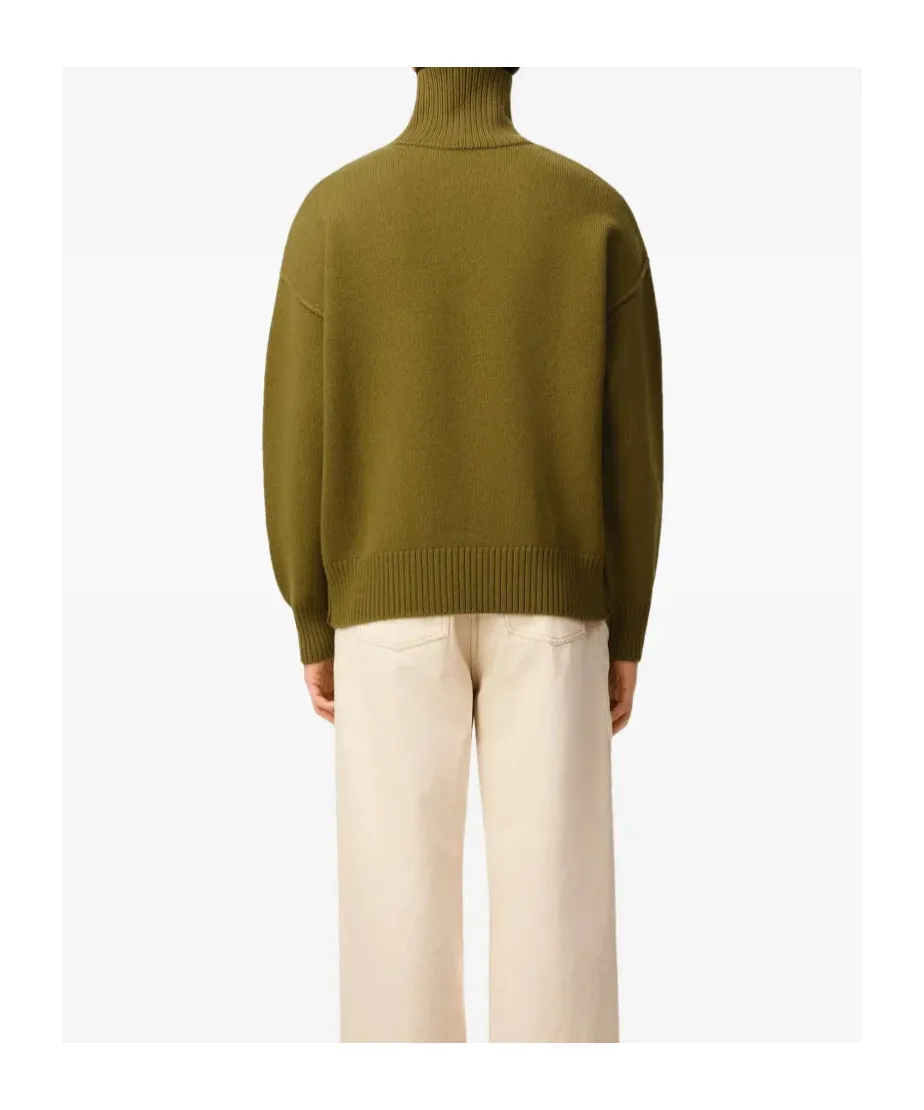Ami Paris Ami De Coeur Funnel Knitted Jumper