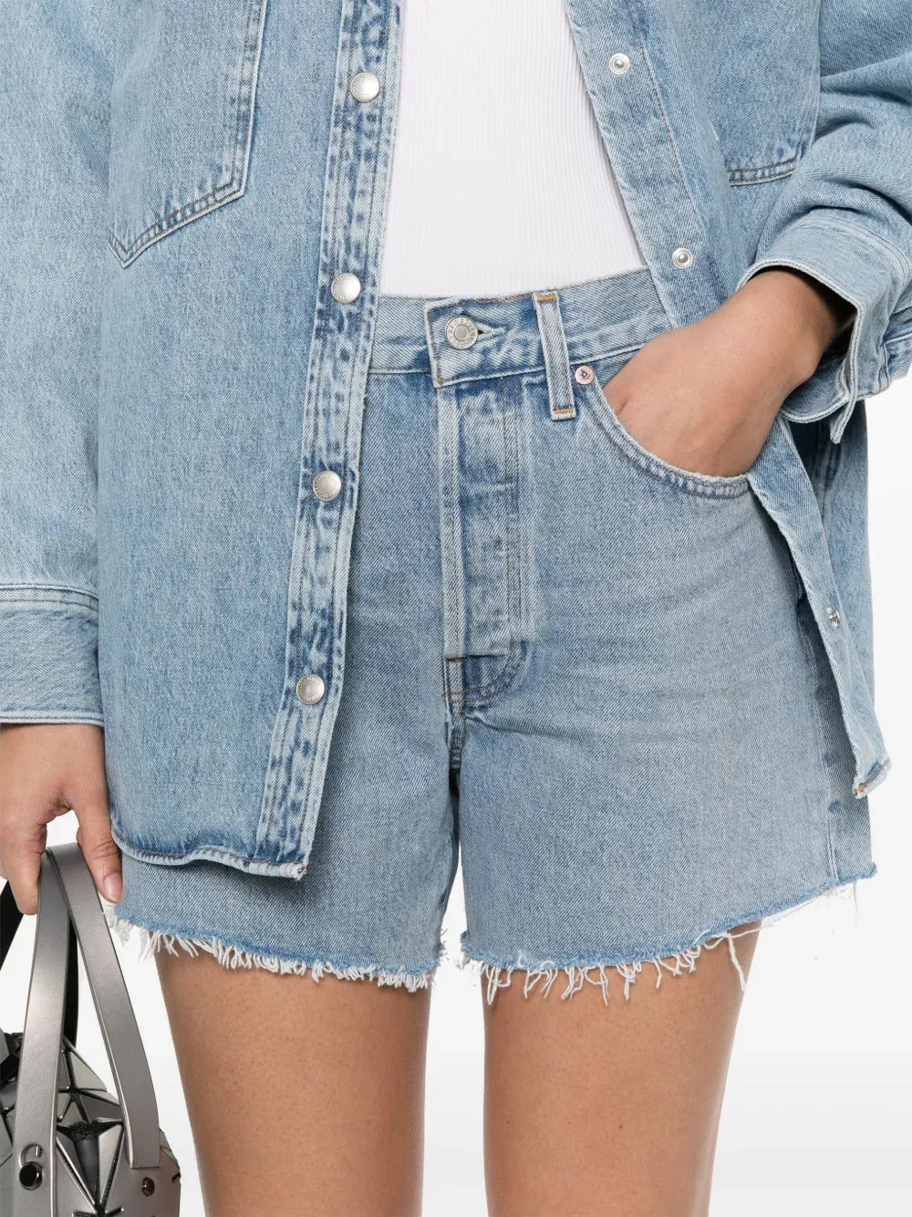 Five-Pocket Denim Shorts
