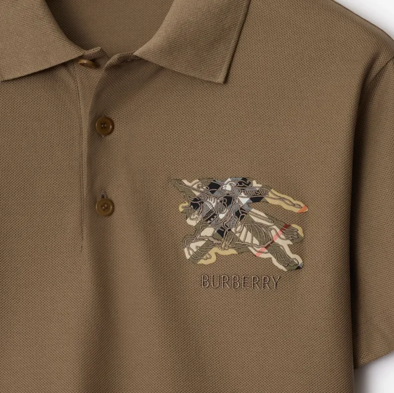 Burberry Logo Embroidered Short Sleeved Polo Shirt