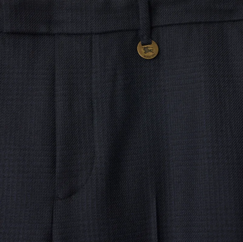 Check Wool Tailored Trousers