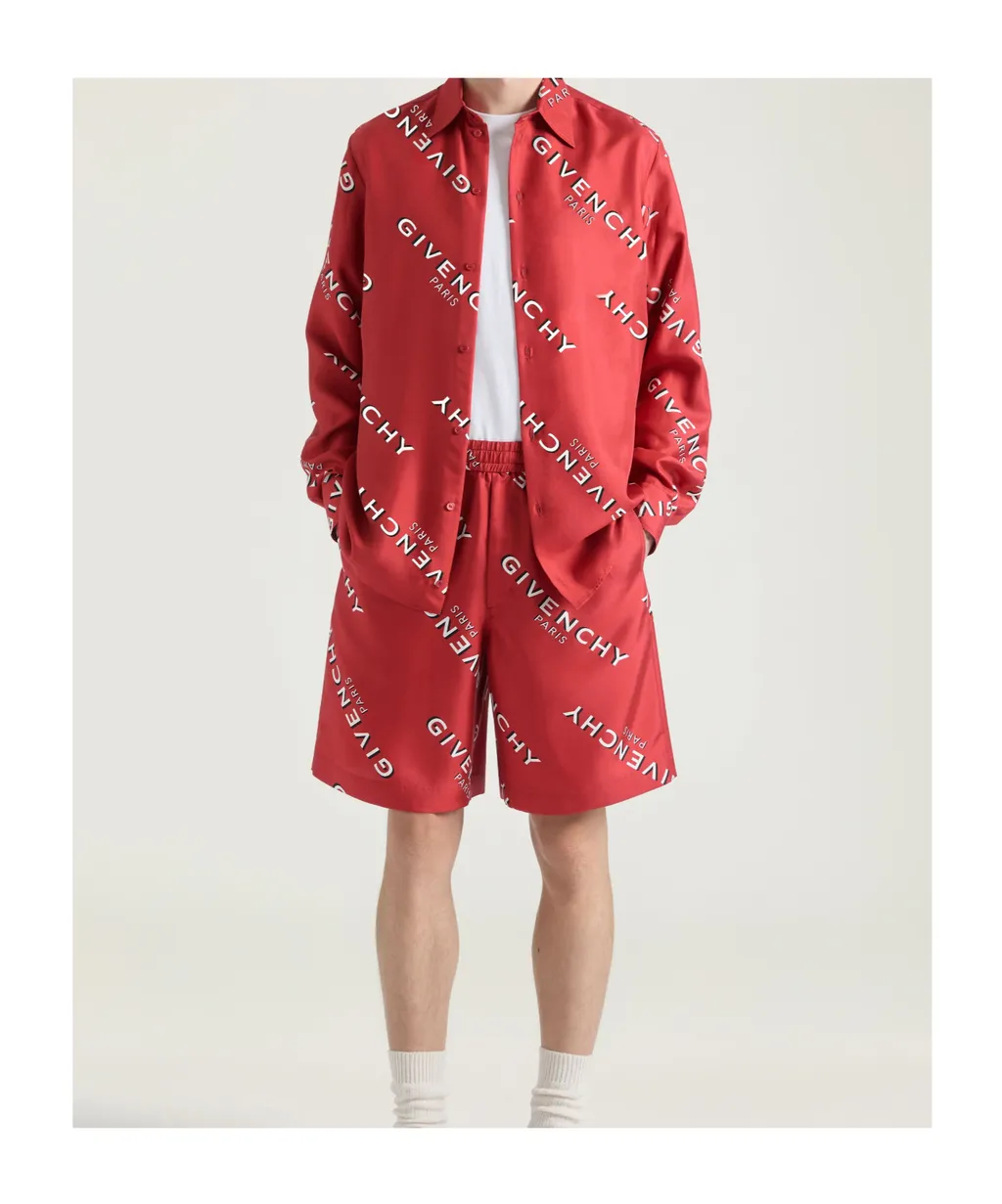 Givenchy Logo Shadow Printed Bermuda Shorts