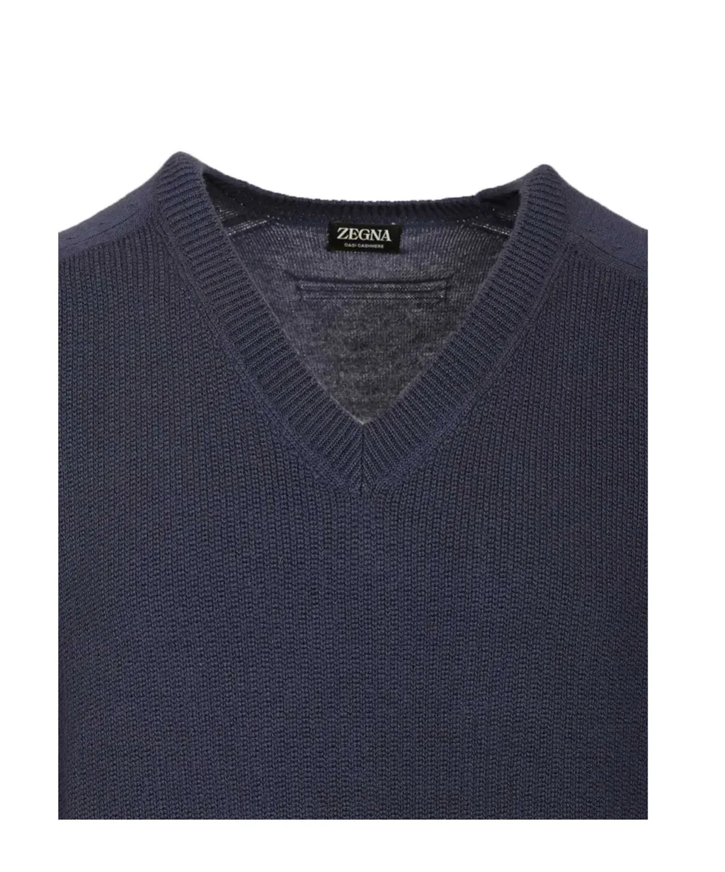 Zegna Oasi Long-Sleeved V-Neck Jumper