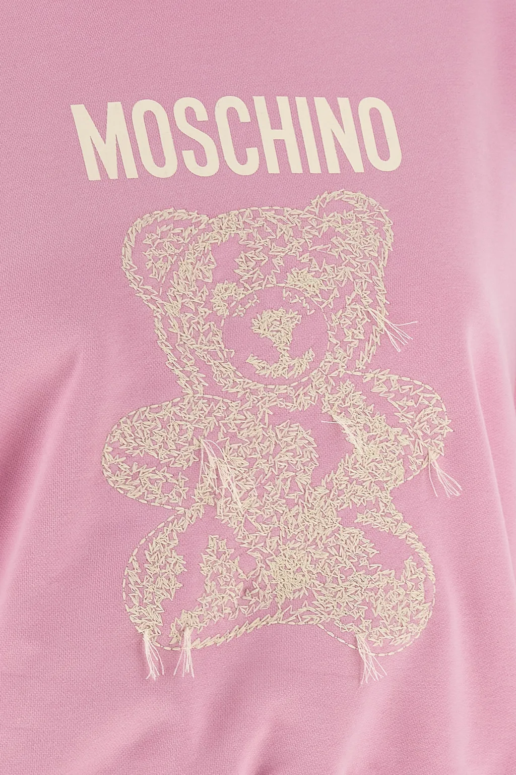Moschino Teddy Bear Embroidered Crewneck Sweatshirt