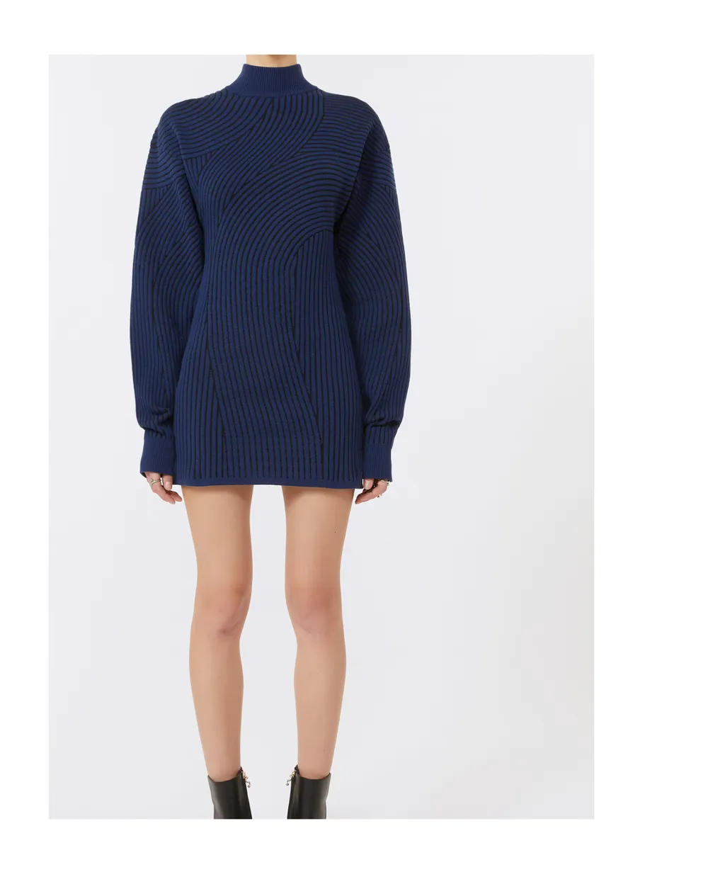 3D Jacquard Knit Dress