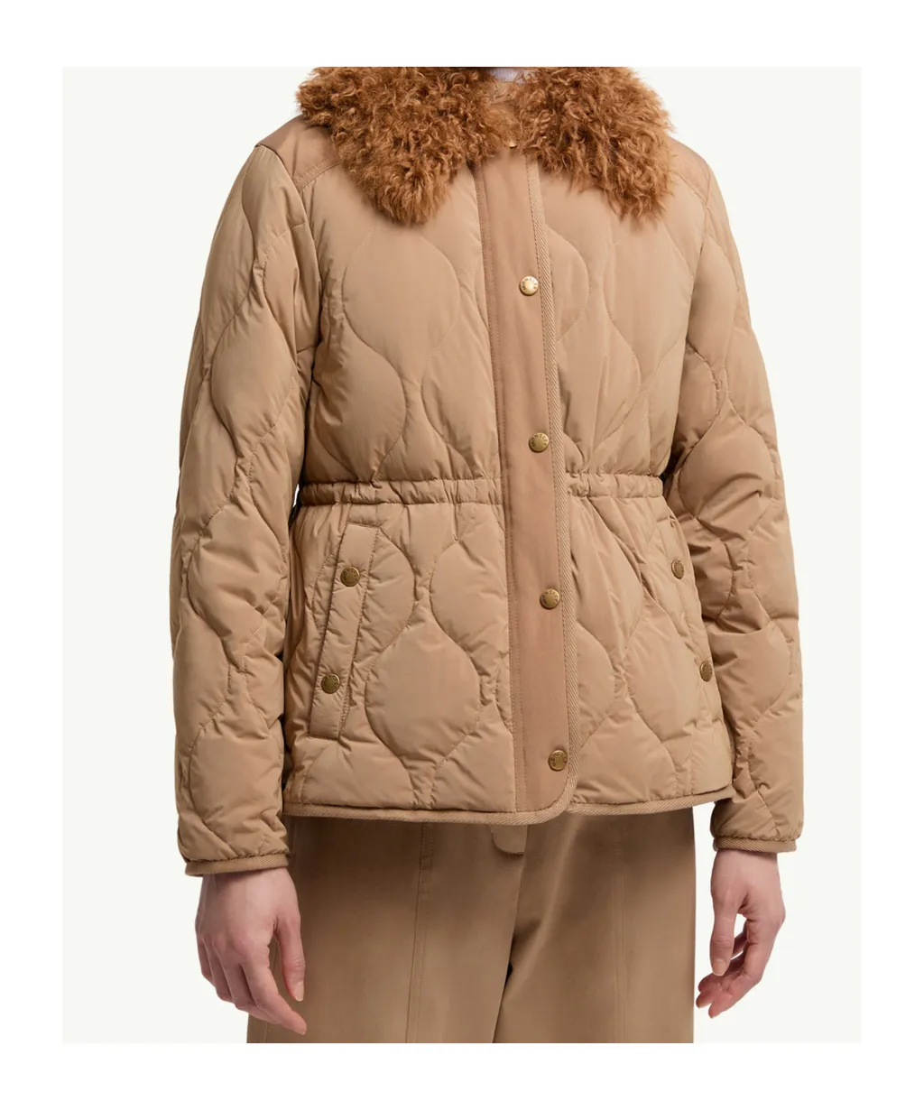 Moncler Quintin 3-In-1 Shearling-Trimmed Short Quilted Jacket