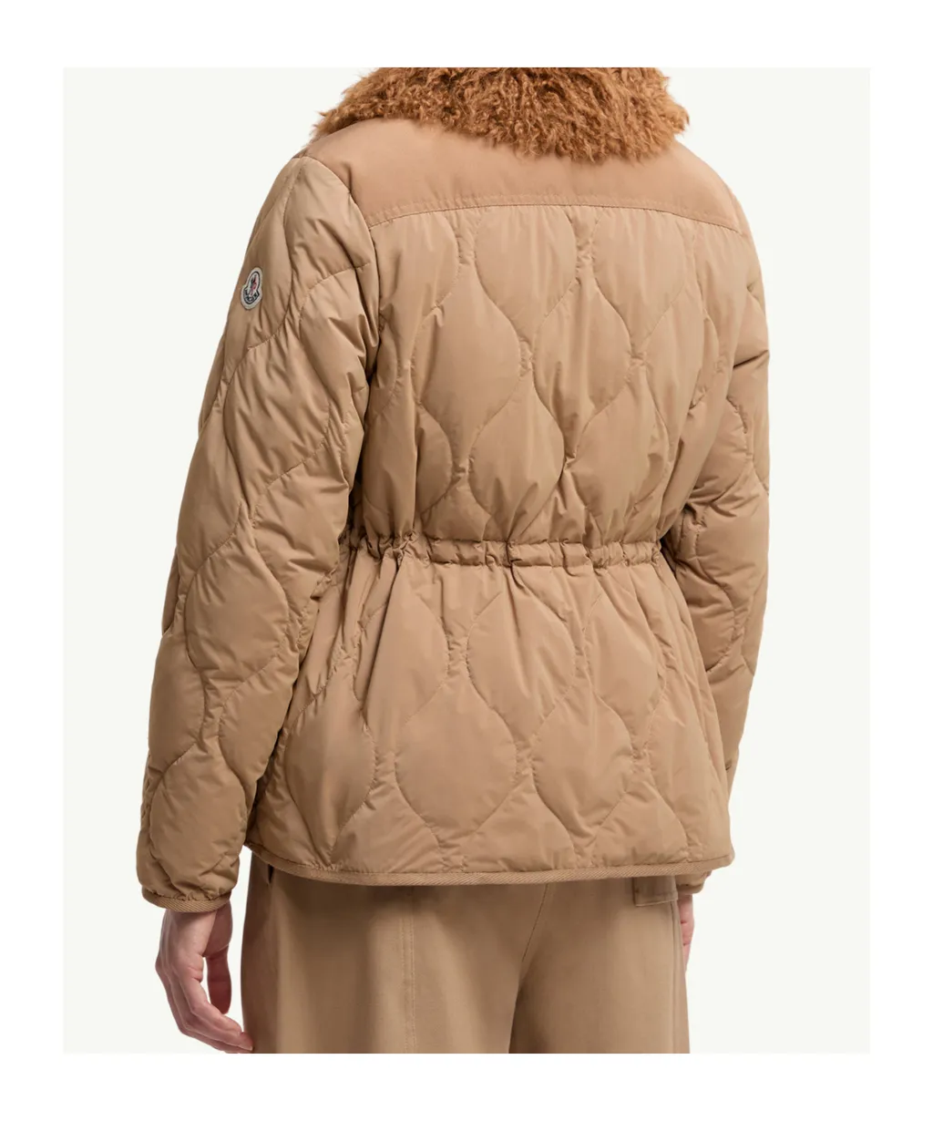 Moncler Quintin 3-In-1 Shearling-Trimmed Short Quilted Jacket