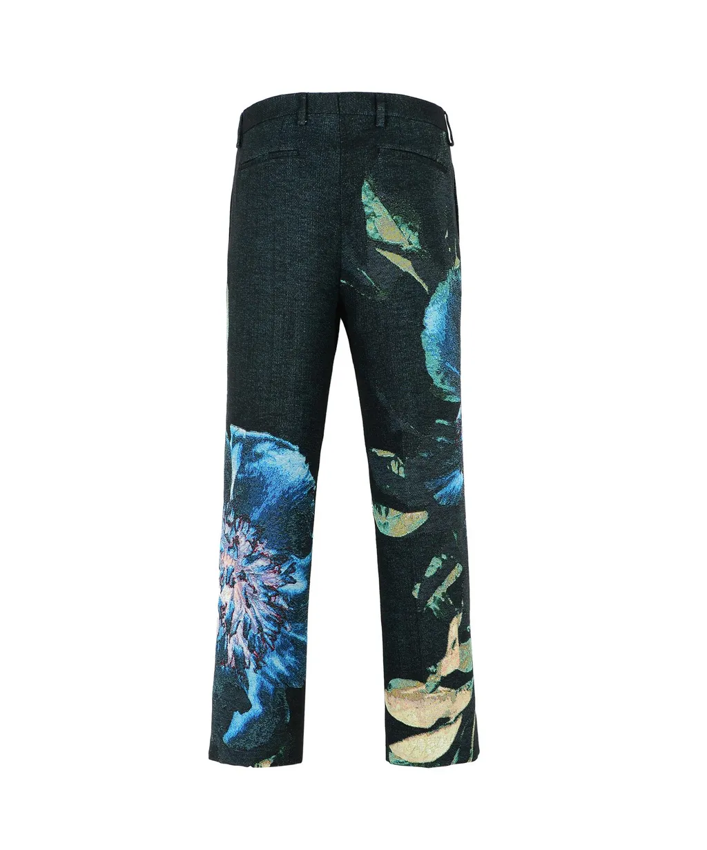 Black Cotton Blend Pants Panvel