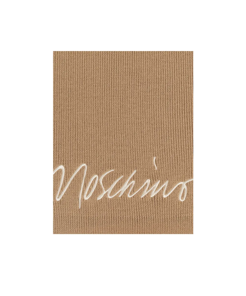 Logo-Embroidered Panelled Scarf