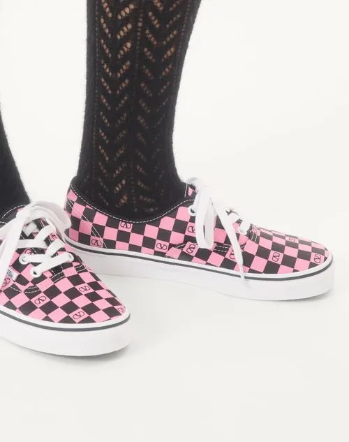 Valentino X Vans Checkerboard Lace-Up Sneakers