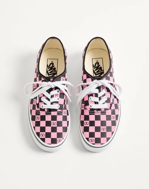 Valentino X Vans Checkerboard Lace-Up Sneakers
