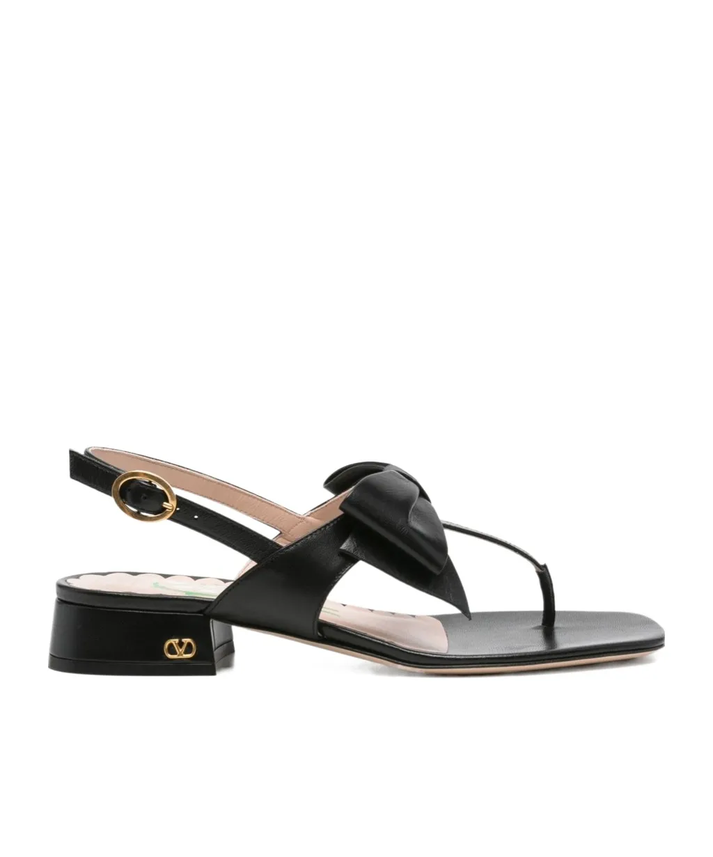 Bow-Embellished Sandals