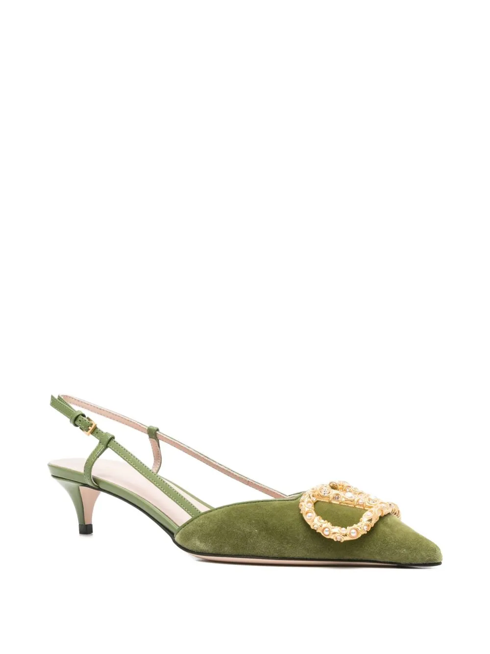 Valentino	Vlogo Embellished Slingback Pumps