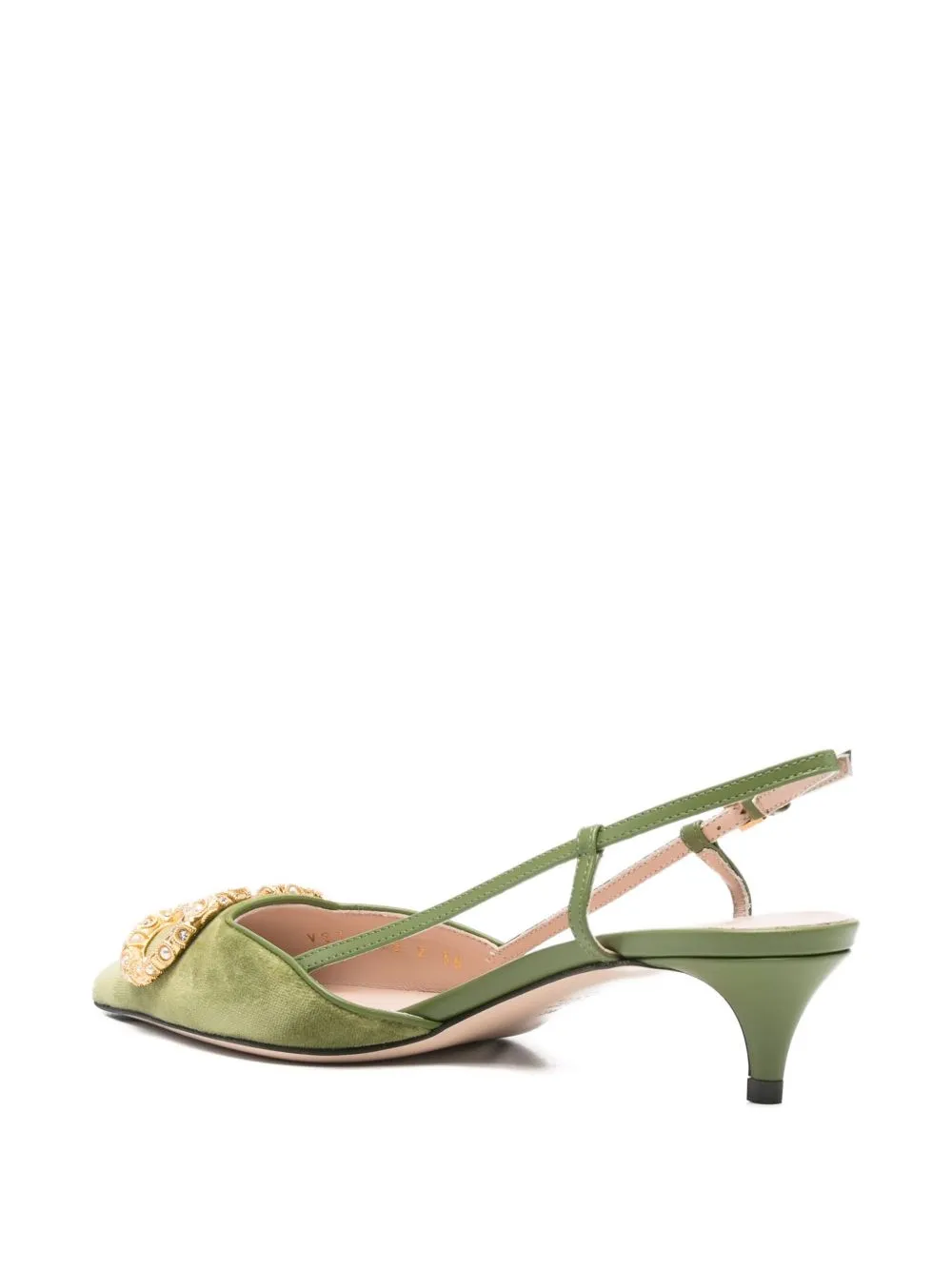 Valentino	Vlogo Embellished Slingback Pumps