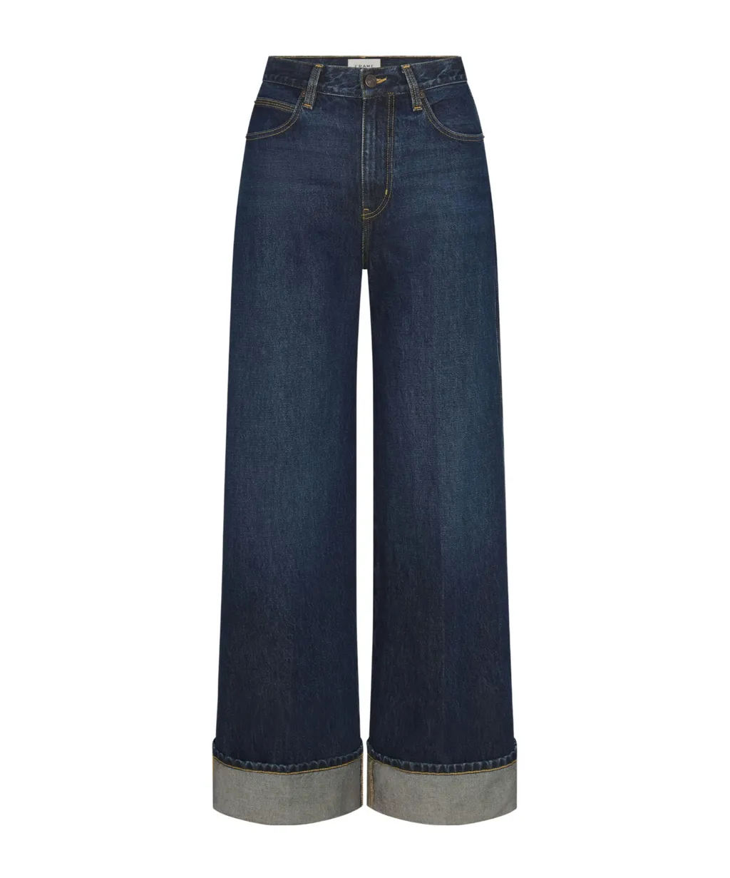 Frame Jeans The Cuffed Wide Leg Jeans