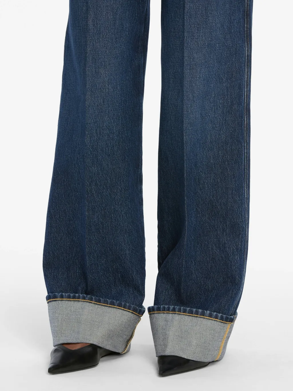 Frame Jeans The Cuffed Wide Leg Jeans