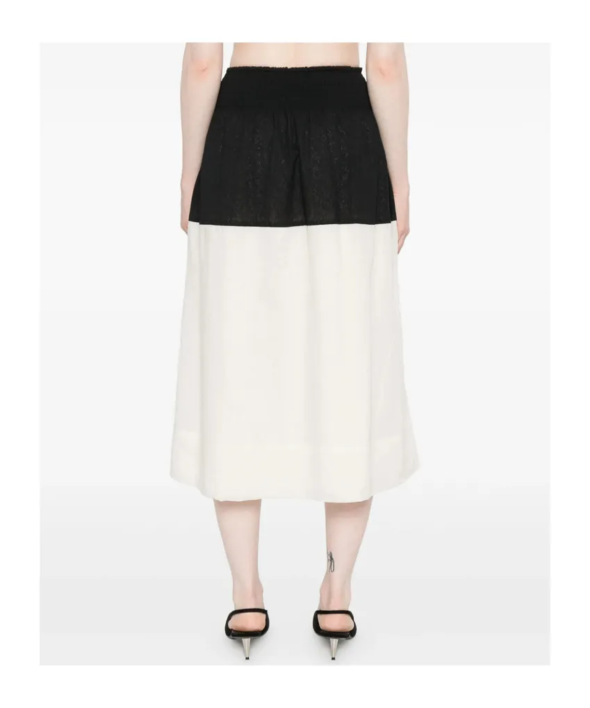 Two-Tone Midi Skirt