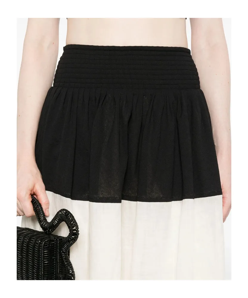 Two-Tone Midi Skirt