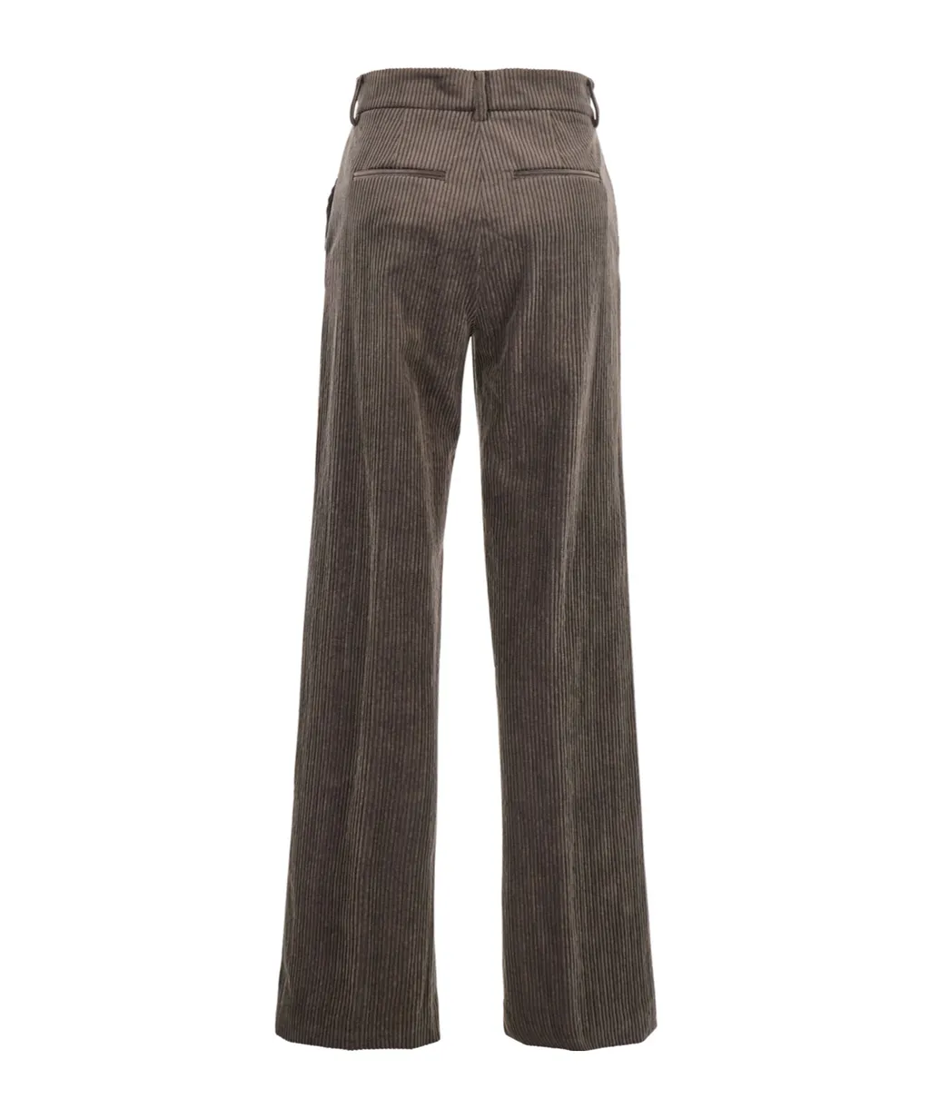 Antonelli Velvet Straight-Leg Pants
