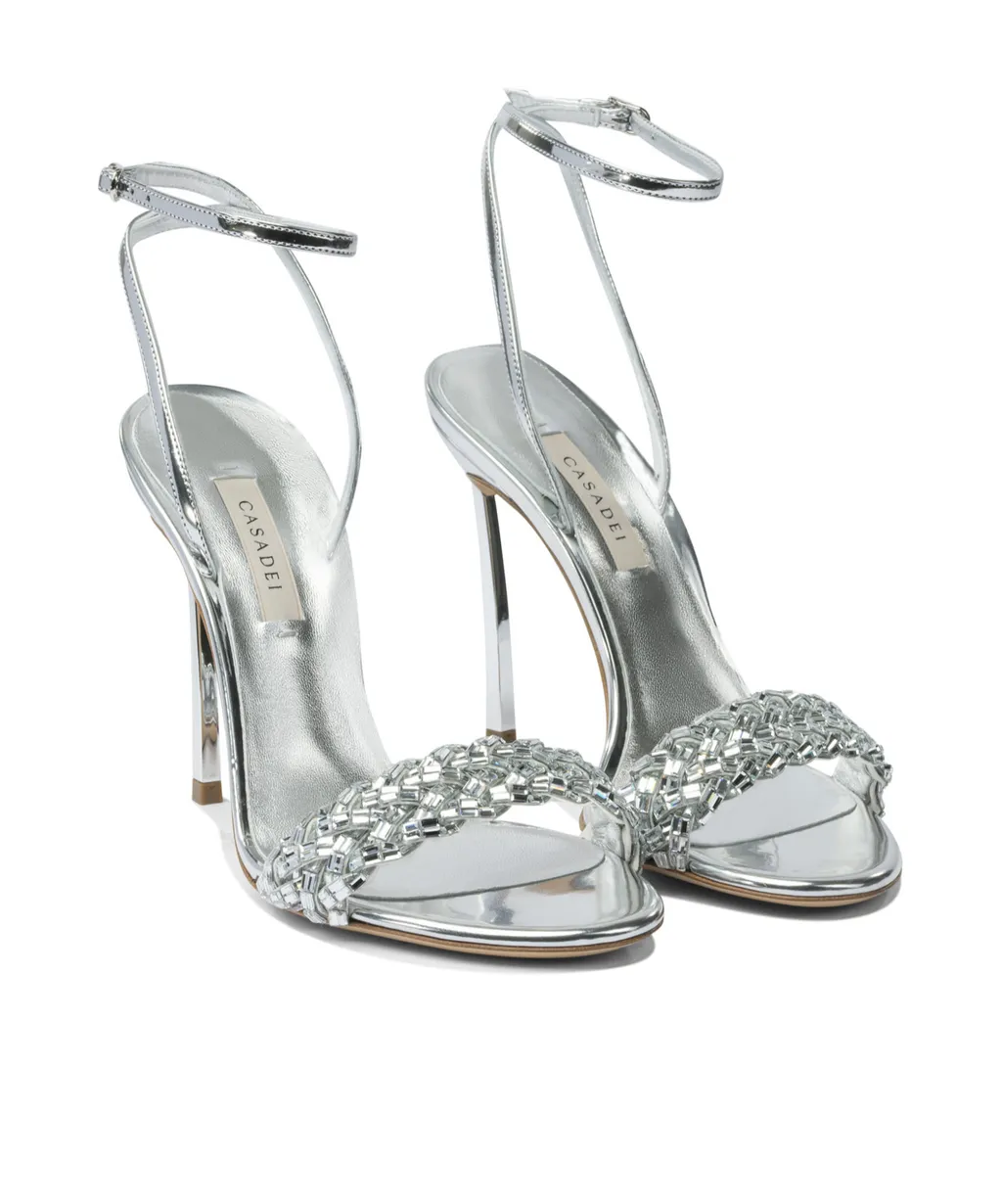 Round-Toe High-Heeled Sandals