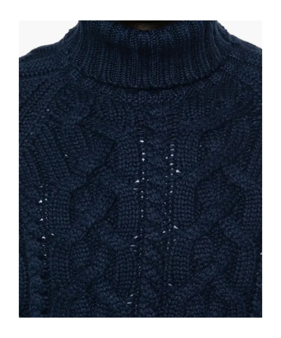 Cable-Knit Turtleneck Sweater