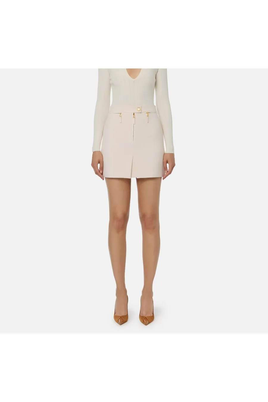 Zip Mini Skirt