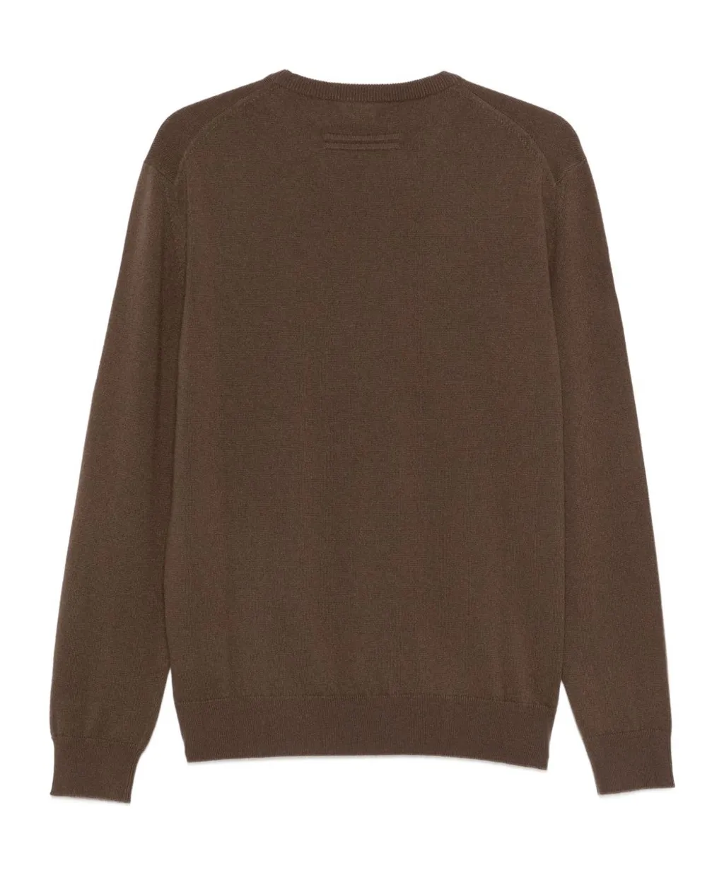 Round-Neck Long-Sleeve Sweater