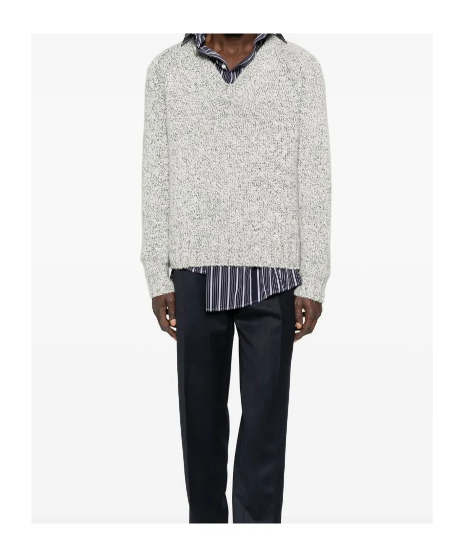 Speckled V-Neck Sweater