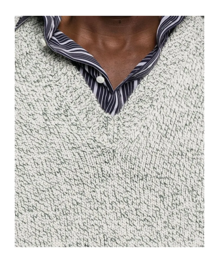 Speckled V-Neck Sweater