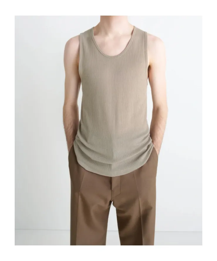 Ribbed Crewneck Tank Top