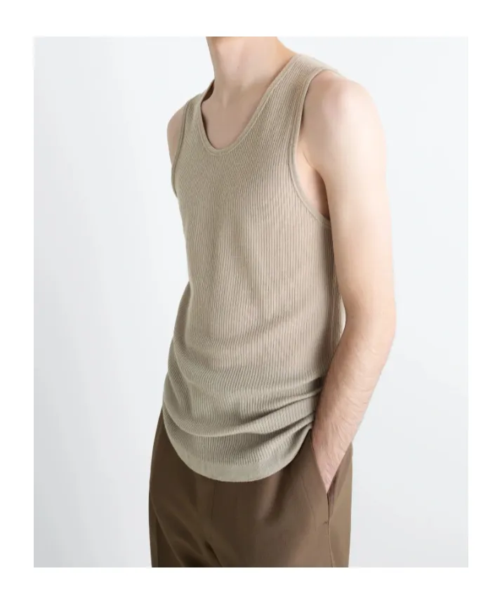 Ribbed Crewneck Tank Top