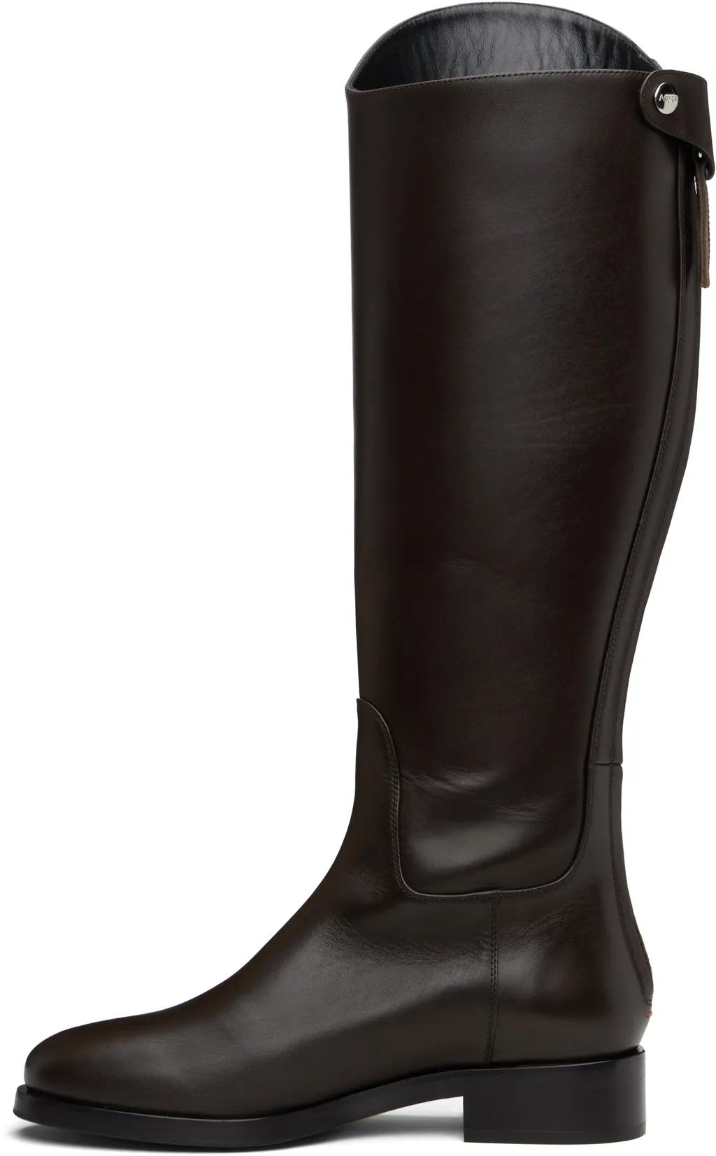 Zip-Fastening Leather Knee-High Boots