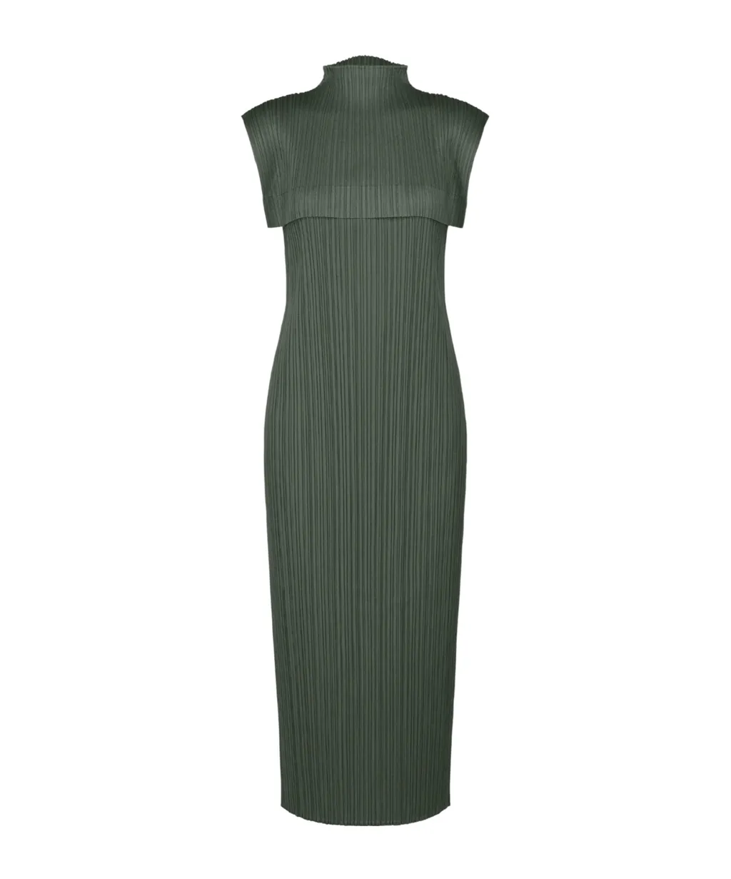 Pleated Cape Dress
