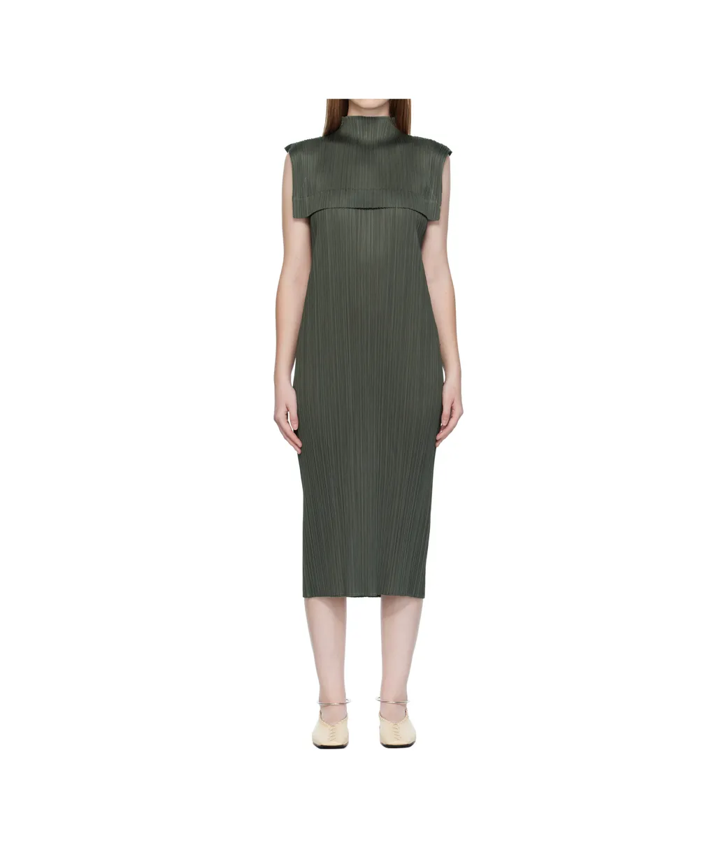 Pleated Cape Dress