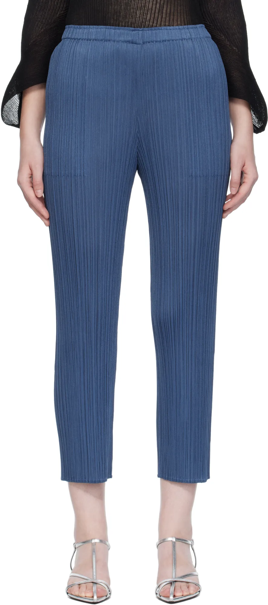 Pleated Straight Trousers