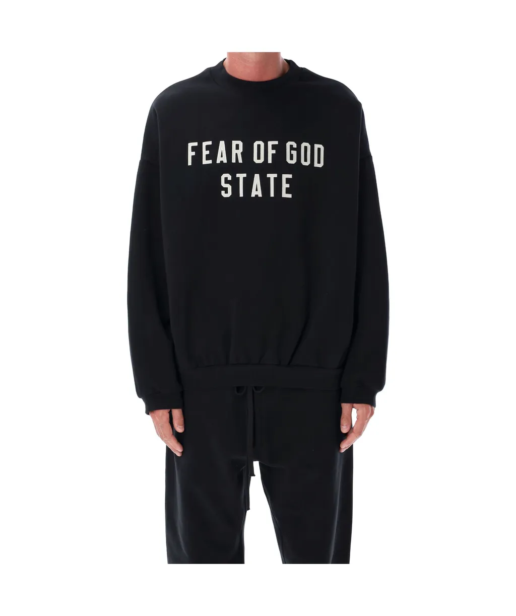 Fear Of God Essentials Logo Printed Crewneck Sweatshirt