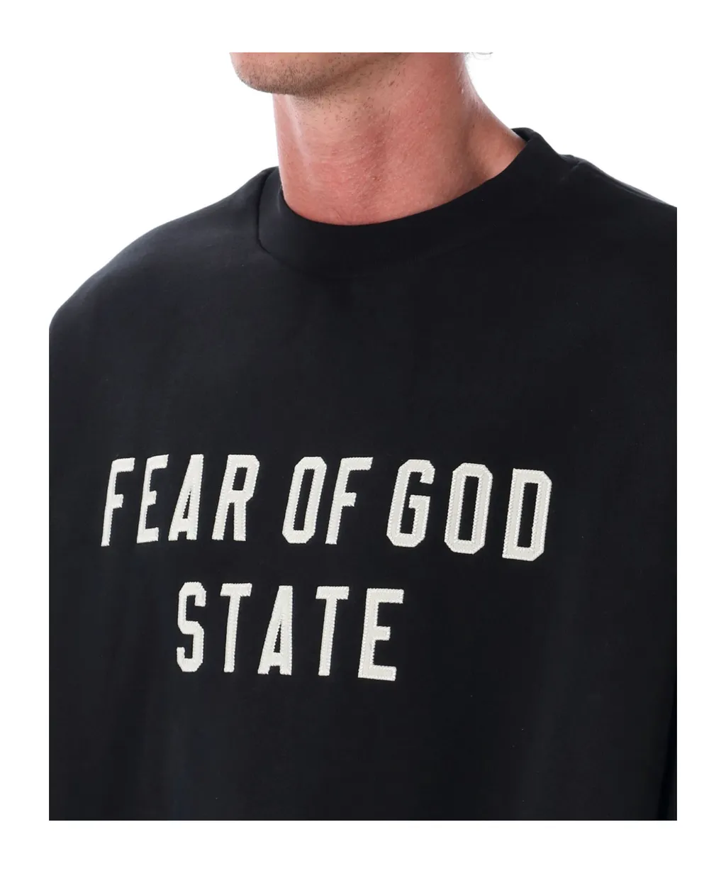 Fear Of God Essentials Logo Printed Crewneck Sweatshirt
