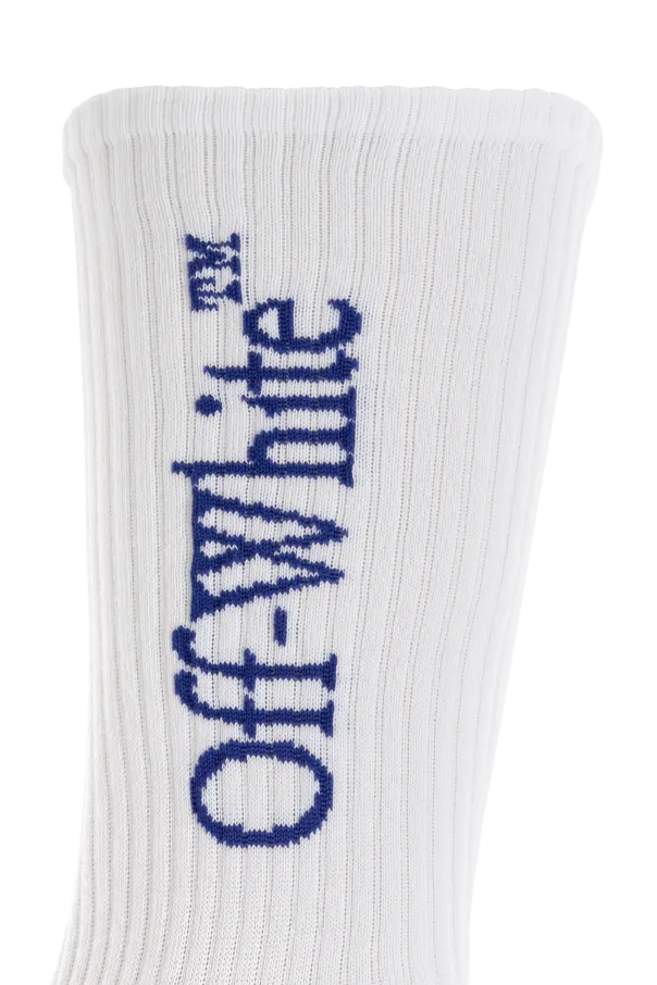 Off-White Logo Intarsia Knit Socks