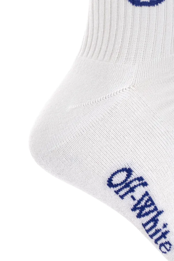Off-White Logo Intarsia Knit Socks