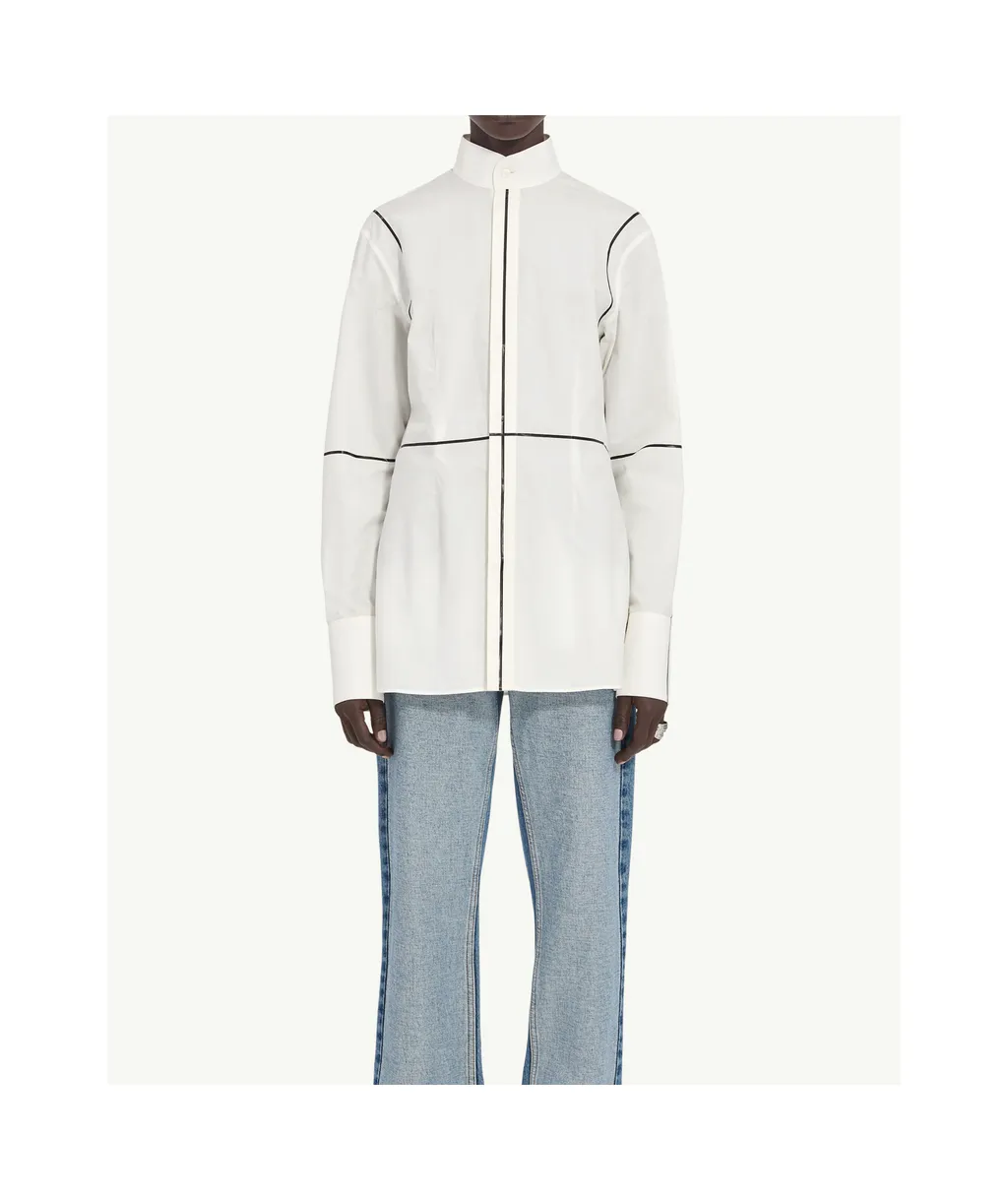 Mm6 Maison Margiela Panelled Long Sleeved Shirt