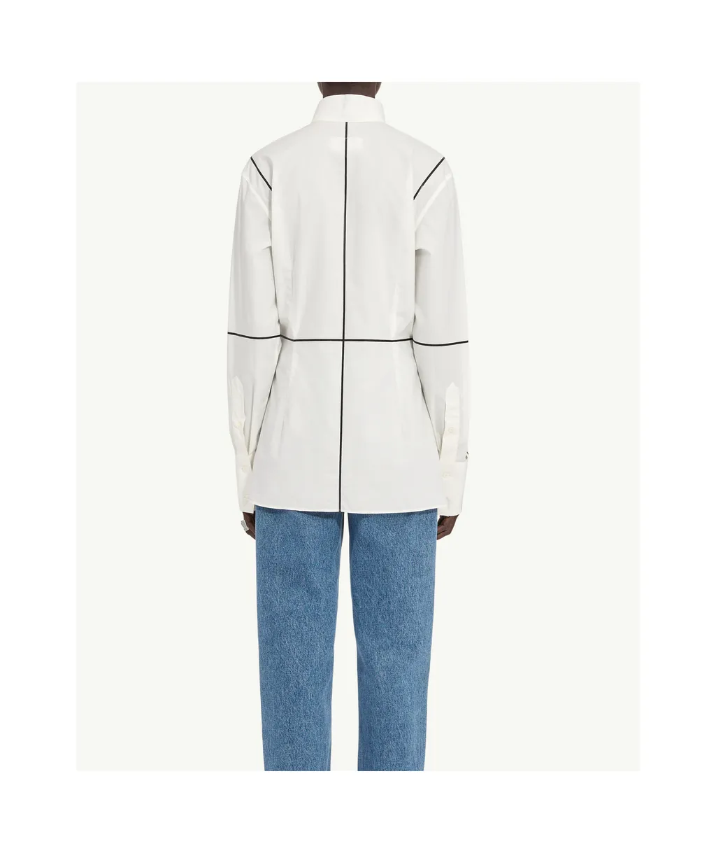 Mm6 Maison Margiela Panelled Long Sleeved Shirt
