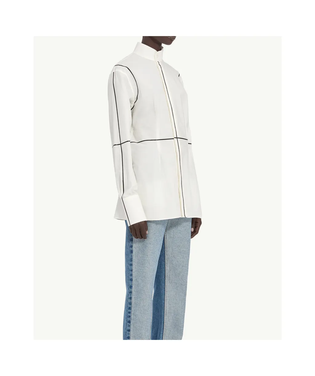 Mm6 Maison Margiela Panelled Long Sleeved Shirt