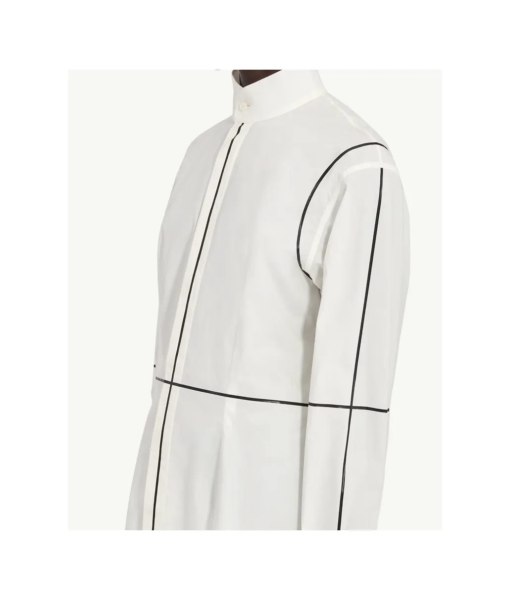Mm6 Maison Margiela Panelled Long Sleeved Shirt
