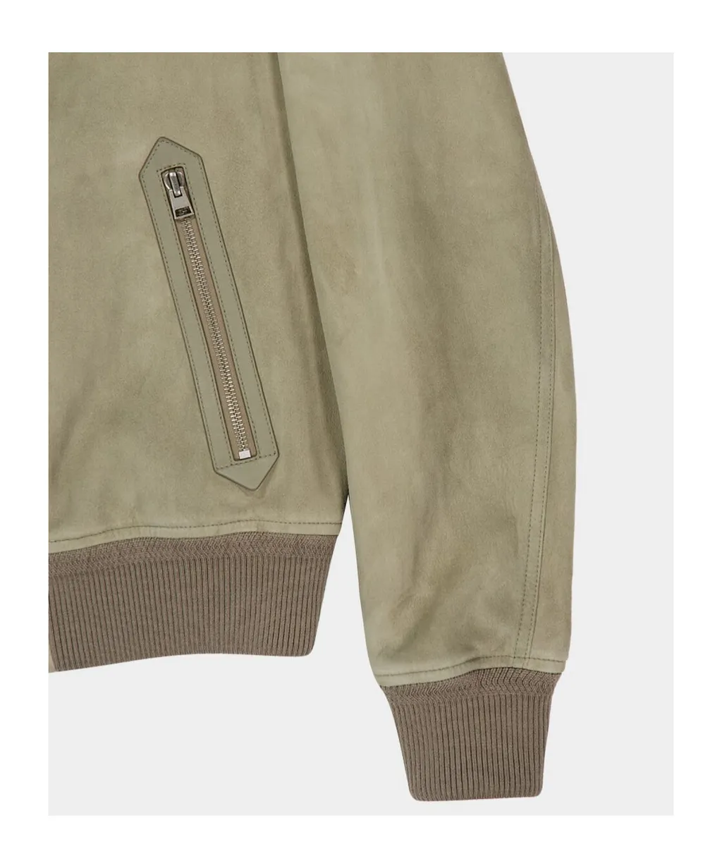 Suede Bomber Jacket