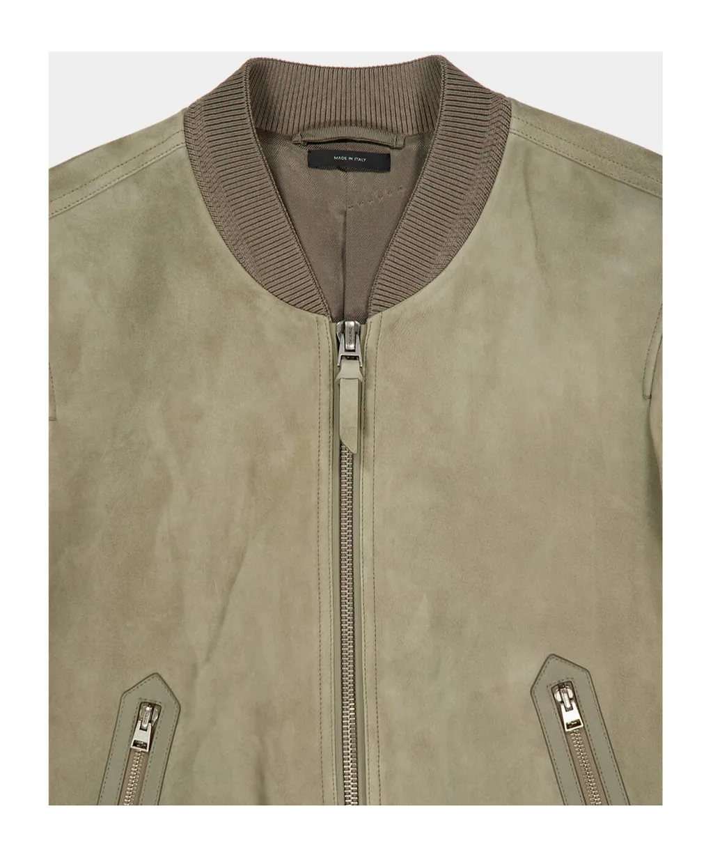 Suede Bomber Jacket