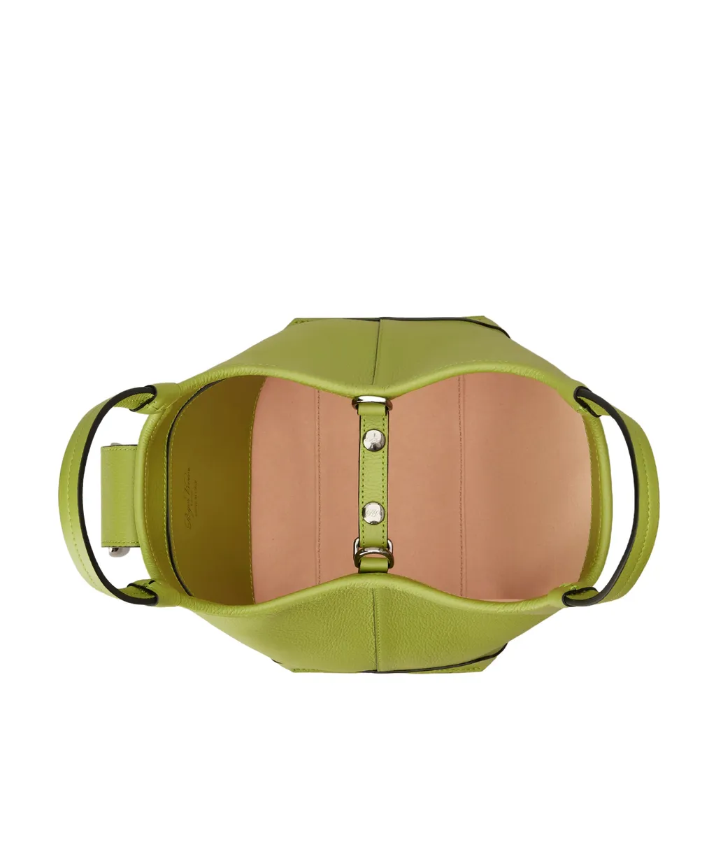 Viv' Choc Mini Shopping Bag In Leather