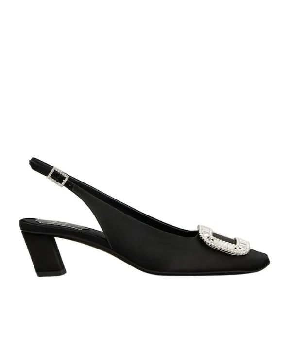 Belle Vivier Slingback Pumps In Satin